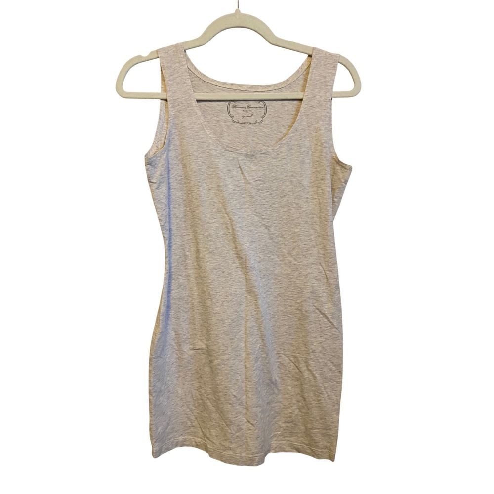 Peruvian Connection Pima Cotton Tank Top Heathered Oatmeal Beige Small